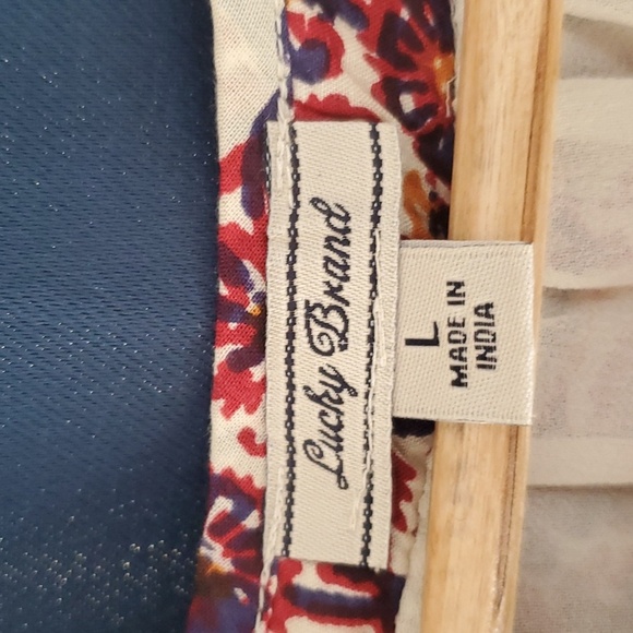 Lucky Brand, Floral Print With Drawstring Waist Dress, Size L, - Picture 4 of 11